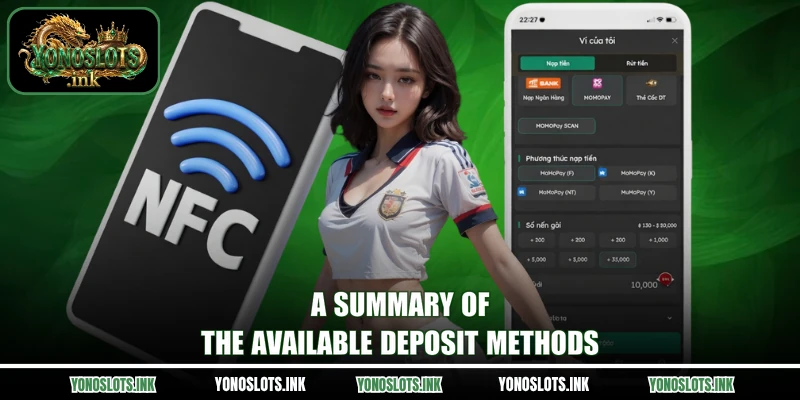 A summary of the available deposit methods