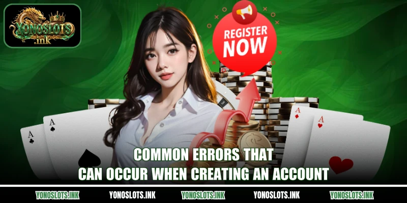 Common errors that can occur when creating an account