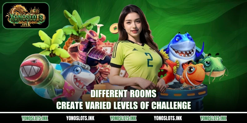 Different rooms create varied levels of challenge