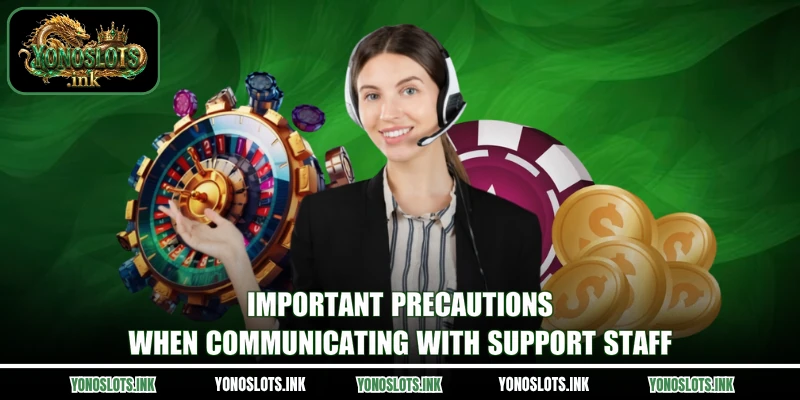 Important precautions when communicating with support staff