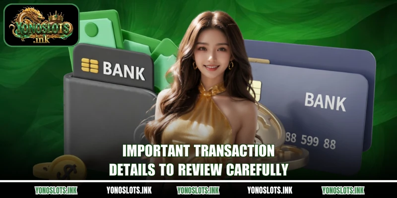 Important transaction details to review carefully
